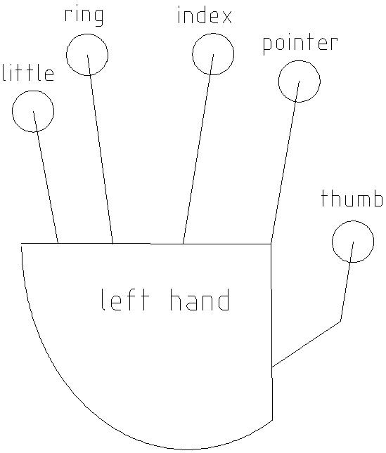 your left hand